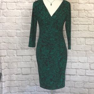 Lauren Ralph Lauren Green/black knit dress, 6